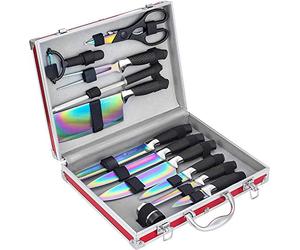 Pradel Excellence I7202TI Valise Lame de Revêtement Titane 35,5 x 28,5 x 8,3 cm 12 Pièces