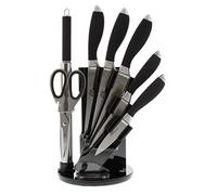 Pradel Excellence Bloc Tournant De 5 Couteaux De Cuisine + Fusil Et Ciseau I7408n 2.5-8.5-11-20cm Noir Noir