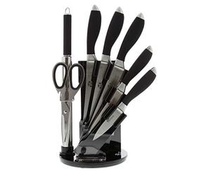 Pradel Excellence - I7408N - Bloc de 7 Pieces Coutellerie et Accessoires de Cuisine Noir