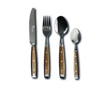Pradel Excellence - Ménagère Quito, 24 Couverts - 6 Couteaux de Table + 6 Fourchettes + 6 Cuillères à Soupe + 6 Cuillères à Café - Lames Acier Inoxydable - Boîte Couleur - Bronze