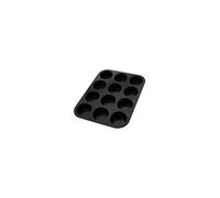 Pradel Excellence - Moule pour 12 Muffins en Acier Carbone, Revêtement Anti-Adhésif - Accessoire Pâtisserie pour Préparation Culinaire - Compatible Four et Lave-Vaisselle - 35 x 26,5 x 3 cm - Noir
