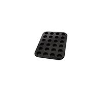 Pradel Excellence - Moule pour 24 Mini-Muffins en Acier Carbone, Revêtement Anti-Adhésif - Accessoire Pâtisserie Préparation Culinaire - Compatible Four et Lave-Vaisselle - 35,5 x 26,5 x 1,6 cm - Noir