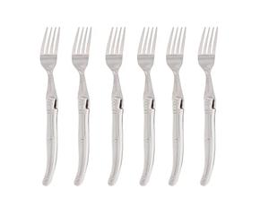 Pradel Excellence - PCOX005062 - Set de 6 Fourchettes de Table Laguiole Les Argentés - Tout Inox - Compatibles Lave-Vaisselle - Élégance et Robustesse au Quotidien, Argenté