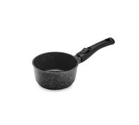 Pradel Excellence - PCUI001005 - Casserole Fonte d'Aluminium Premium Ø16cm - Revêtement Anti-Adhésif Façon Pierre - Manche Amovible - Tout Feu dont Induction, Noir
