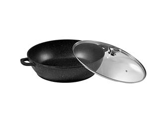Pradel Excellence - PCUI001018 - Mijoteuse Ø36 cm avec Couvercle Verre - Fonte d’Aluminium - Revêtement Antiadhésif façon pierre - Protèges Poignées Amovibles - Tous Feux, Four, Lave-Vaisselle