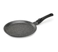 Pradel Excellence - PCUI001020 - Poêle à Crêpes Fonte d'Aluminium Premium Ø28cm - Revêtement Anti-Adhésif Façon Pierre - Manche Amovible - Tout Feu, Induction, Noir