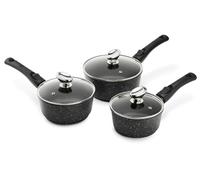 Pradel Excellence – Lot 3 casseroles 16/18/20 cm avec couvercles, fonte d'aluminium antiadhésif