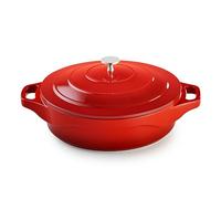 Pradel Excellence - PCUI003005 - Mijoteuse Ronde en Fonte d'Aluminium Magma Ø28cm, Revêtement Anti-Adhésif Façon Pierre, 2 Maniques Amovibles, Tous Feux