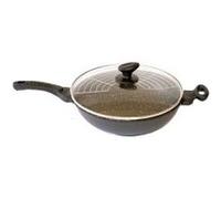 Pradel Excellence 52885m Wok Façon Pierre Avec Couvercle En Verre 32 Cm