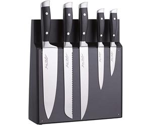 Pradel Jean Dubost 18509 Bloc de Cuisine Aimanté Massif 5 Couteaux Ventoux Acier Nylon Noir