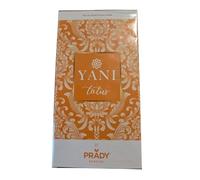 Prady Yani Tatus Eau de Toilette pour Femme, Parfum Orange et Blanc avec Motif Damassé, Collection Élégante