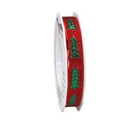 Präsent Bobine de Ruban de Style calviaire, Polyester, Red, 15 mm - 20 m