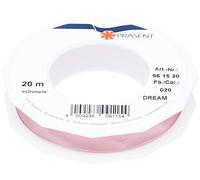 PRÄSENT C.E. Pattberg Dream Ruban Tissu Poudre avec Bords en Fil de Fer, 20 m de Ruban pour des Cadeaux colorés, Largeur 15 mm, Ruban Poudre pour décoration, Emballage de Cadeaux et Couture