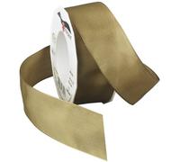 PRÄSENT C.E. Pattberg Dream Ruban Tissu Taupe avec Bords en Fil de Fer, 20 m de Ruban pour des Cadeaux colorés, Largeur 40 mm, Ruban Taupe pour décoration, Emballage de Cadeaux et Couture