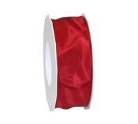 PRÄSENT C.E. Pattberg Lyon Ruban Taffetas avec Fil de Fer Rouge Rubis Largeur 40 mm Longueur 25 m
