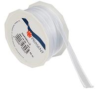 Präsent C.E. Pattberg Marseille Ruban d'organza laitonné Blanc 10 mm x 50 m