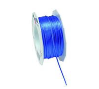 PRÄSENT C.E. Pattberg RHEIN fil queue de rat bleu, bobine de 50 m cordon satin pour bracelet, cordelette collier, largeur 3 mm, emballage cadeau, accessoire de décoration