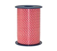 Präsent C.E. Pattberg Ruban à friser Motif à Carreaux Rouge 10 mm x 250 m