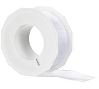 PRÄSENT C.E. Pattberg Ruban en Organza renforcé Blanc Largeur 40 mm Longueur 25 m