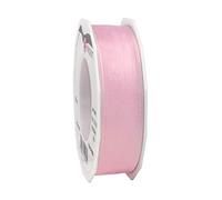 PRÄSENT Four Seasons Ruban en Organza Rose Clair x, Magenta, 25 mm - 25 m