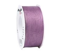 PRÄSENT Four Seasons Ruban en Organza Violet givré x, Polyester, Melon, 40 mm - 25 m