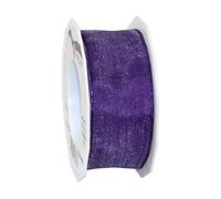 PRÄSENT Four Seasons Ruban en Organza Violet x, Polyester, Cabine Jaune, 40 mm - 25 m