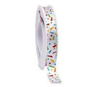 Präsent KONFETTI Ruban de satin pour fête, 15 mm-20 m, coloré
