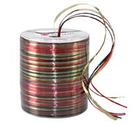 PRÄSENT Prasent Ruban de Raphia Rayonne liber de 50 m de Ruban Rouge/Vert/Multicolore