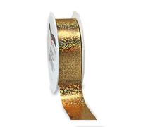Präsent Rouleau de Ruban décoratif doré 20 m 25 mm