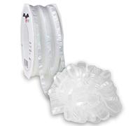 Präsent - Ruban à Tirer Venedig Blanc de 40 mm de Largeur, 25 m de Longueur, Doré