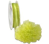 Präsent - Ruban à Tirer Venedig Vert Citron 25 mm de Large, 25 m de Long