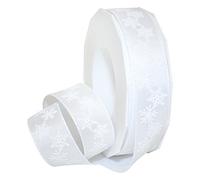 Präsent Ruban de Neige en Polyester, Blanc, 11 x 11 x 3 cm