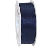 Präsent Ruban en taffetas Bleu marine 2,5 cm par bobine de 55 m