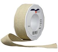 Präsent - Ruban Lin Taupe 15 m Rouleau 40mm Largeur