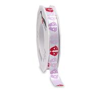 Präsent - Ruban Satin Imprimé Sweet Baby Rose Largeur 15mm Longueur 20m