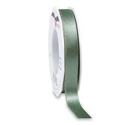 Präsent Ruban de Satin pailleté Double face-Vert/argenté-15 mm-20 m, Vert/argenté, 15 mm - 20 m