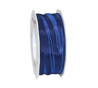 Präsent - Ruban taffetas fil de fer bleu marine 40 mm de large, 25 m de long Lyon, Cannelle