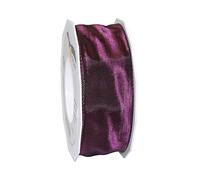 Präsent - Ruban taffetas fil de fer Lyon violet foncé - Largeur 40 mm - Longueur 25 m