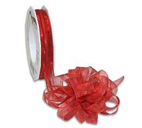 Präsent Ruban vénitien, Polyester, Red, 15mm - 20m