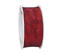 Präsent Sacramento Bobine de Ruban en Polyester, Bordeaux, 11 x 11 x 4 cm