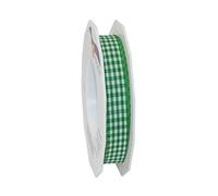 Präsent - Vichy Ruban Fil de Fer Vert Blanc Largeur 15mm Longueur 20m