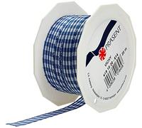 PRÄSENT - Vichy Ruban Filaire Bleu-Blanc 10 mm de Large, 20 m de Long