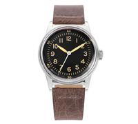 PRAESIDUS A-11 Type Automatique Suisse Acier Brun Noir Cuir Montre Homme, marron