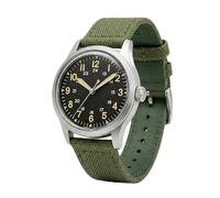 PRAESIDUS | Jungle Field - Montres pour homme, montres de poignet pour hommes - Champ, militaire - Boîtier de 34 mm, assemblé aux États-Unis | Cadeau classique, Patina Lume - Quartz Mvmt - Verre