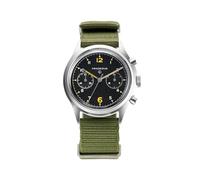 PRAESIDUS | PAC-76 - Montre Militaire Homme - Cadran Acier Inoxydable Noir 38mm, Bracelet Cuir/Bonklip/NATO - US, Étanche 10 ATM