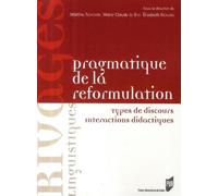 Pragmatique de la reformulation - Pur - Presses Universitaires Rennes - broché - Essai