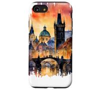 Prague peinture aquarelle vintage Coque pour iPhone SE (2020) / 7 / 8