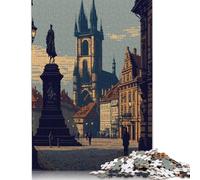 Prague Pixel Art Puzzle Imposible,desafío Para Adultos Entretenimiento Creativo 1000 Piezas Obra De Arte De Juego De Para Adultos Y Niños A Partir De 12 Años 1000pcs (38x26cm)