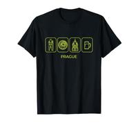 Prague République tchèque Ligne Art Vacances Voyage T-Shirt