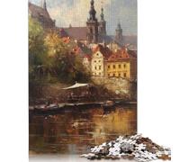 Prague, République tchèque - Puzzles en Papier Artistique pour Adultes - 1000 pièces - Jeu de Puzzle - Jouet éducatif et personnalisé - 38 x 26 cm